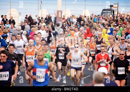 Blackpool charity 10k fun run along the promenade. Stock Photo