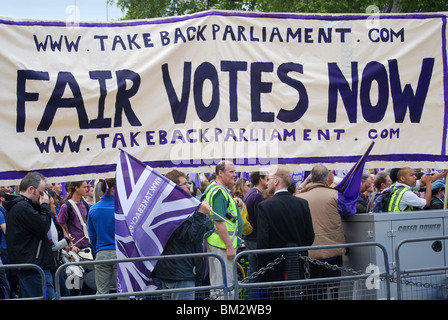 Take Back Parliament Protest Westminster 2010 Stock Photo