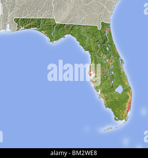 Physical map of Florida Stock Photo - Alamy