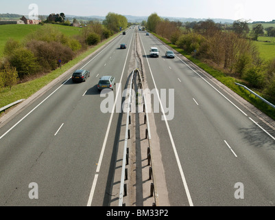 Busy Dual Carriageway With Traffic In South Wales In Spring Viewed Bm33p2 
