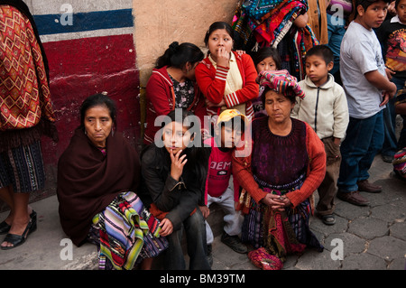 Easter Procession, Chichicastenango, Guatemala. Stock Photo