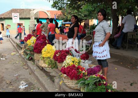 Diriomo, Witchcraft capital of the Meseta and one of the Los Pueblos Blancos, Nicaragua, Central America Stock Photo