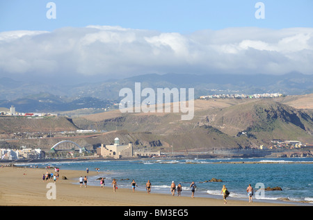 Las Canteras beach in Las Palmas de Gran Canaria, Spain Stock Photo