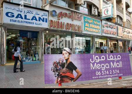 Bur Dubai shopping area Stock Photo