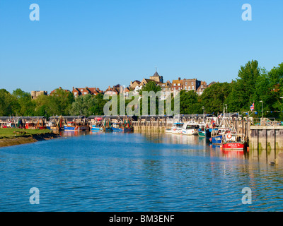 River Rother, Fishing Fleet  Simmons Quay, ( Shot On A Hasselblad H3DII-50, Producing A 140MB+ Tiff File If Required) Stock Photo