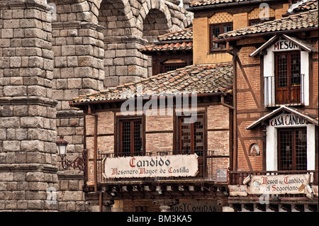 Roman aqueduct , Segovia, Spain Stock Photo