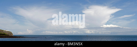 Blackhead lighthouse, at the mouth of Belfast Lough, County Antrim, Northern Ireland Stock Photo