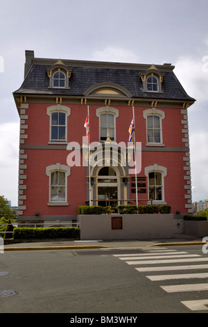 The historic building that was once the Old Customs House, Victoria, British Columbia, Canada Stock Photo