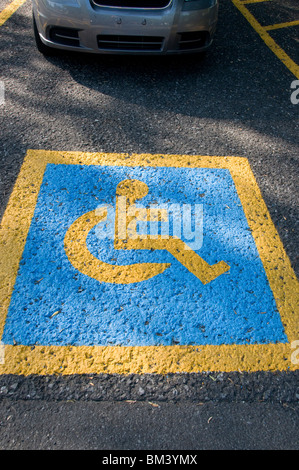 Handicapped parking Stock Photo