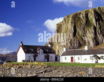 Ellenabeich, Seil Island, Argyll and Bute, Scotland, UK. Slate roofed cottages in conservation village Stock Photo