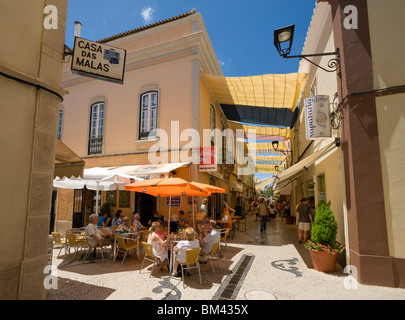 Portugal, The Algarve, Loulé, A Street Café In The Old Town Stock Photo