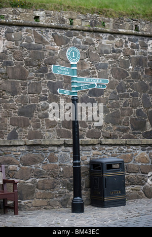 Sign post in Stirling Castle, Scotland. Stock Photo