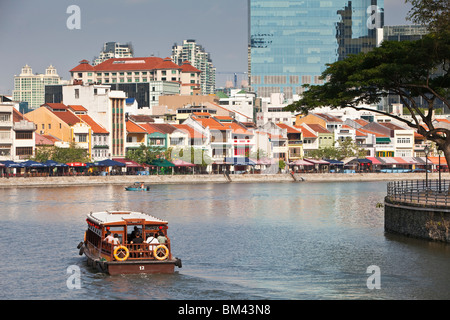 Boat Quay - a popular bar and restaurant district, Singapore Stock Photo