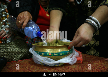 Traditional Jewish Henna ceremony Stock Photo