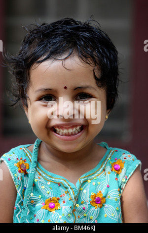 portrait of an indian girl from kerala,india,asia Stock Photo