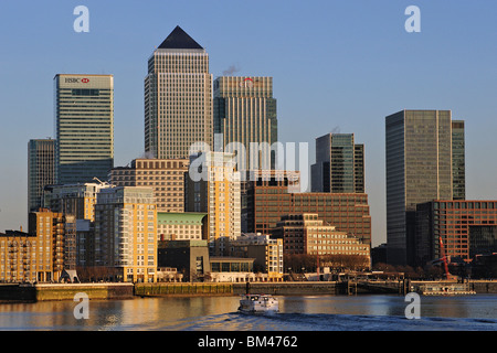 Canary Wharf from Limehouse, London, UK Stock Photo