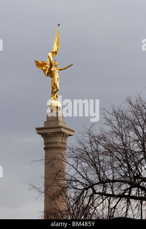 The sculpture “Victory” by Daniel Chester French atop the First Division Memorial, Washington, DC, dedicated in 1924. Stock Photo