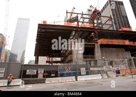 Construction at Ground Zero in New York City USA 17 May 2010. Stock Photo