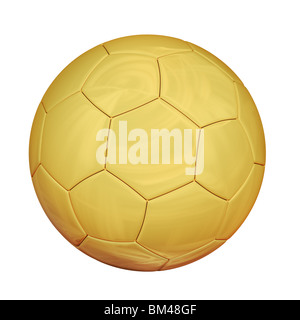 golden soccer ball isolated on white background Stock Photo - Alamy