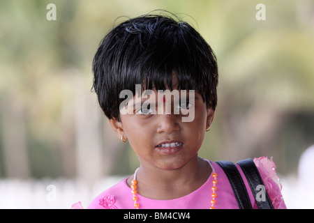 portrait of an indian girl from kerala,india,asia Stock Photo