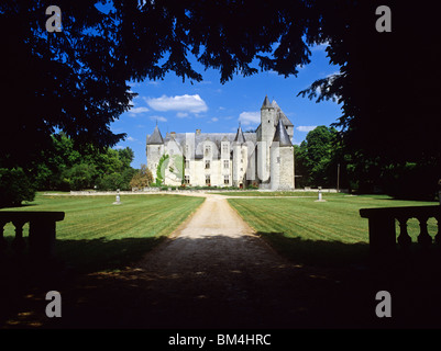Lemere - View of Chateau du Rivau famous for its stables Stock Photo