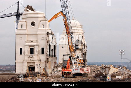 Wembley football stadium twin towers demolition Stock Photo