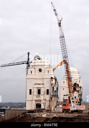 Wembley football stadium twin towers demolition Stock Photo