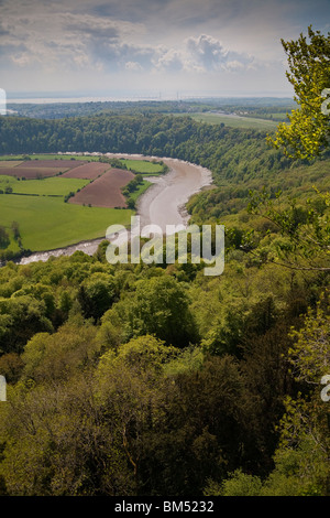 VIEW FROM EAGLES NEST WYE VALLEY VIEW POINT OVER RIVER WYE Stock Photo