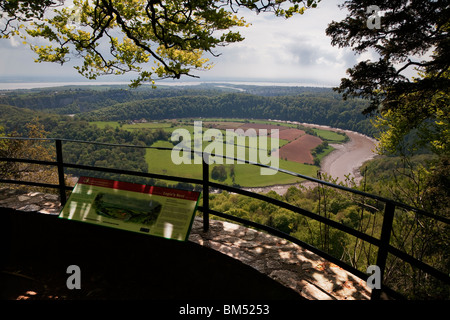 VIEW FROM EAGLES NEST WYE VALLEY VIEW POINT OVER RIVER WYE Stock Photo