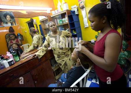 Beauty salon - Stonetown, Zanzibar, Tanzania. Stock Photo