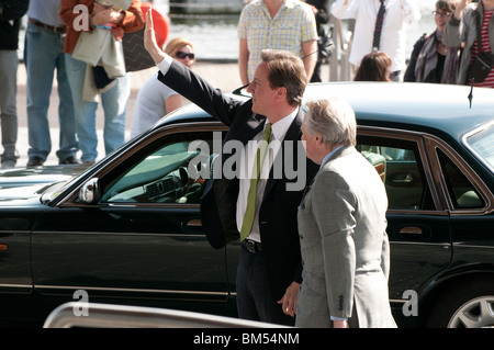 Prime Minister David Cameron visiting the Welsh Assembly, Cardiff, May 17th 2010 Stock Photo