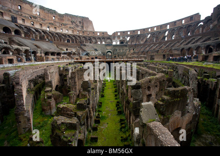 Interior view of the Roman Coliseum Stock Photo