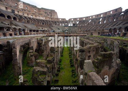 Interior view of the Roman Coliseum Stock Photo