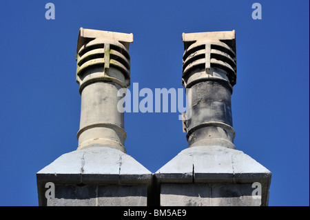 House chimney pots. Kendal, Cumbria, England, United Kingdom Europe. Stock Photo