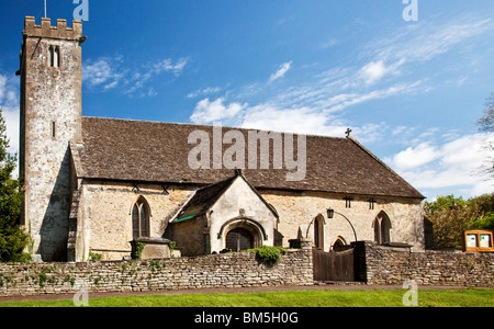 St John the Baptist a typical English village church in Little Somerford, Wiltshire, England, UK Stock Photo