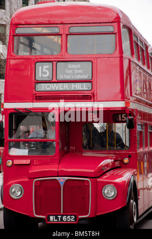 Traditional London 'double decker' bus. England. Stock Photo