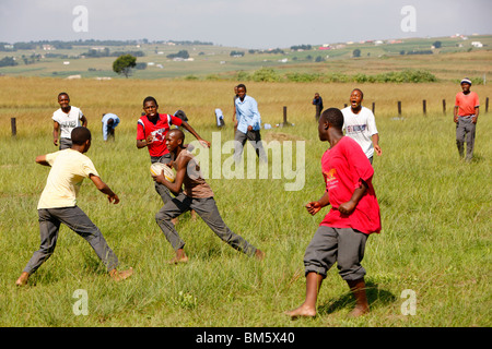 Rural Rugby Game Stock Photo