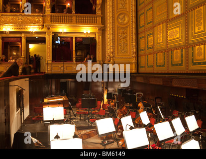 orchestra pit, National Theatre (Národní divadlo), Prague, Czech Republic Stock Photo