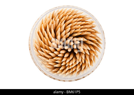 Toothpicks with white background close up shot Stock Photo
