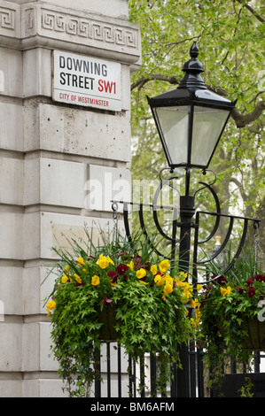 Downing Street SW1, City of Westminster sign Stock Photo