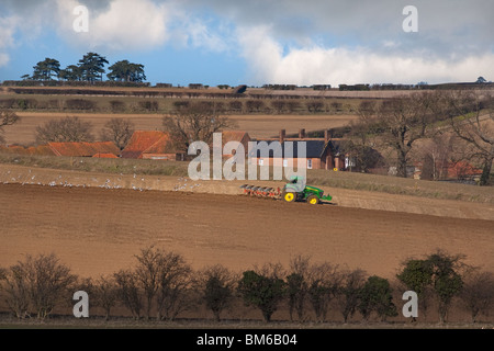 Spring Ploughing near Walsingham Norfolk Stock Photo