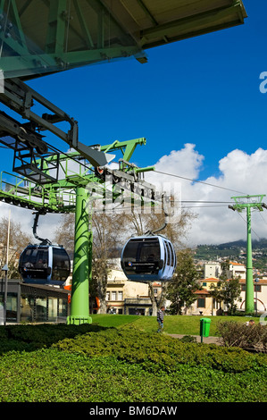 The cable car ride station terminal termius  in Funchal Madeira Portugal EU Europe Stock Photo