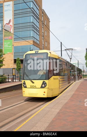 Exchange Quay station in the Salford Quays area on Manchester Metrolink ...