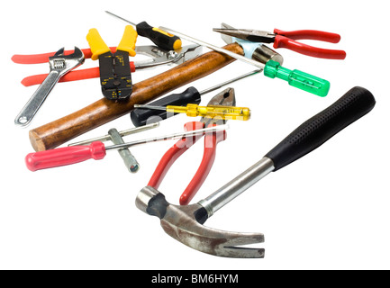 Close-up of assorted hand tools Stock Photo