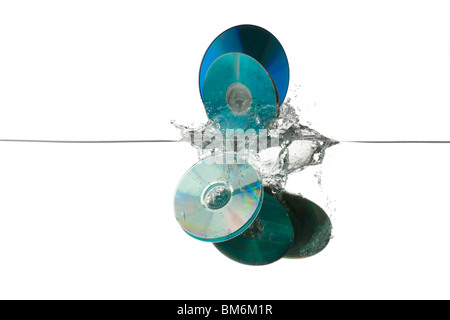 old CDs thrown away Stock Photo