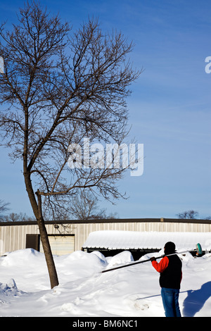 Where to start? - Winter time surveying. Stock Photo