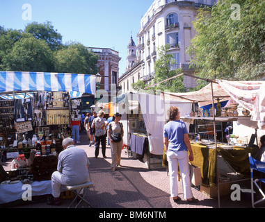 San Pedro Telmo Antique Market, Plaza Dorrego, Buenos Aires, Argentina Stock Photo