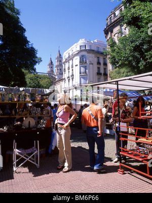 San Pedro Telmo Antique Market, Plaza Dorrego, Buenos Aires, Argentina Stock Photo