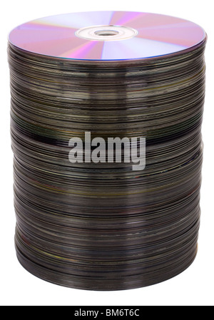 Stack of compact discs Stock Photo