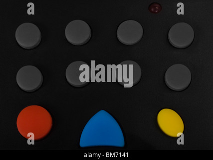 Close-up of buttons of a remote control Stock Photo